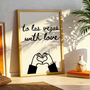 Las Vegas Wall Art Print: Trendy Hand-Drawn Heart Nevada Printable Poster, Apartment Wall Decor (Digital Download)