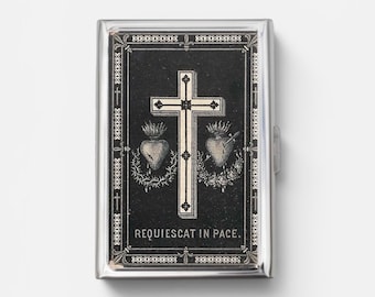Cross Cigarette Cigarette Case OR Card Holder - Joint Case, Smokers Gift, Zigarettenetui, Cigarette Case, Business Card, ID Holder