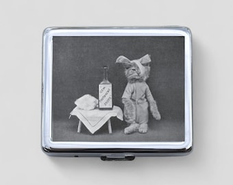 Sick Kitty 8 Day Pill Box - Grandma Gift, Bridesmaids Gift, Travel Size, Pill Box, 7 Day Pill Box, Portable Pill Case, Pocket Pharmacy, Gift