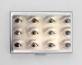 EyeBalls Zigarettenetui, Kartenhalter - Macabre, Creepy Geldbörse, Zigarettenetui Art Zigarettenetui, Visitenkarte, Ausweishalter