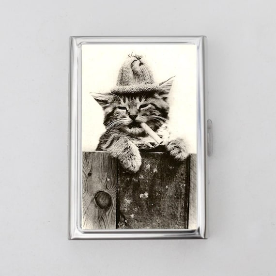 cigarette case cat Sterling Silver 935 Guilloche with sold at auction on 4th May Black Cat Ad Cigarette Case