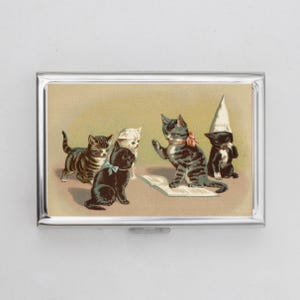 Dunce Katzen Etui / Kartenhalter - Streichholzschachtel Hülle, Dummkopf, Katzen Geschenk, Geburtstagsgeschenk, Zigarettenetui, Visitenkarte, Ausweishalter