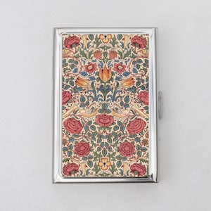 Poppies Cigarette Case OR Card Holder - Floral Design, Flowers, William Morris, Poppies, Cigarette Case, Business Card, ID Holder
