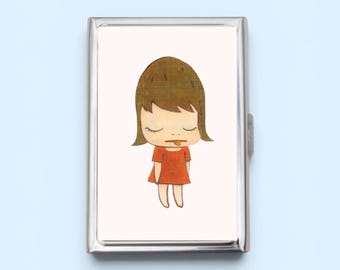 Nara Cigarette Case OR Card Holder - Yoshitomo, Zigarettenetui, Art Cigarette Case, Business Card, ID Holder