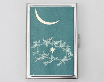 Estuche para cigarrillos o tarjetero con diseño de hadas - Hadas vintage, País de las hadas, Estuche para cigarrillos con diseño de hadas vintage, Tarjetero, Tarjetero