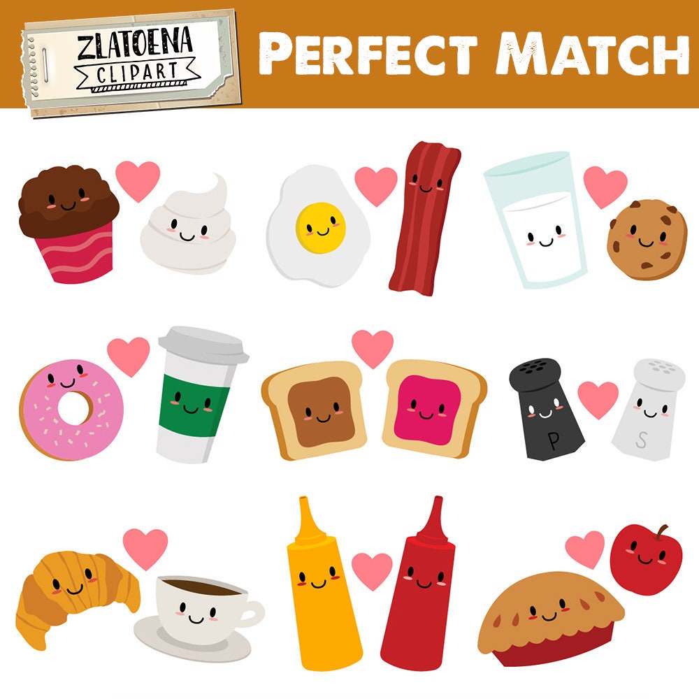 Perfect Match Clip Art Friendship clipart Valentine Clip Art Etsy