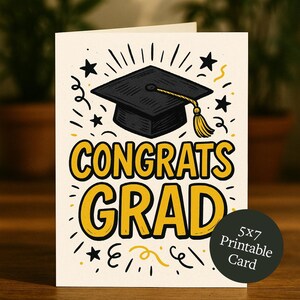 de remise des diplômes imprimable | Casquette de diplômé félicitations | Téléchargement numérique | Imprimer le PDF