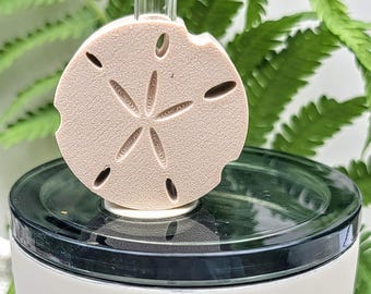 Sand Dollar Straw Topper | 3D Printed Straw Toppers | PLA | Holiday and Seasonal Drink Accessories | Cute Reusable Cup Decor | Stanley Cup