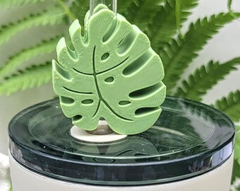 Monstera Leaf Straw Topper | 3D Printed Straw Toppers | PLA | Holiday and Seasonal Drink Accessories | Cute Reusable Cup Decor | Stanley Cup