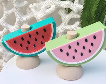 Watermelon Straw Topper | 3D Printed Straw Toppers | PLA | Holiday and Seasonal Drink Accessories | Cute Reusable Cup Decor | Stanley Cup