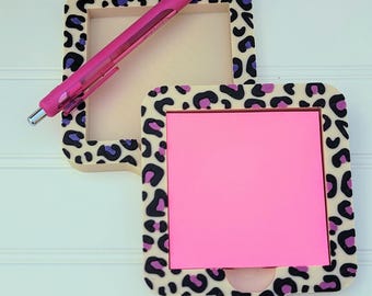Leopard Print Sticky Note Holder