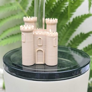 Sandcastle Straw Topper | 3D Printed Straw Toppers | PLA | Holiday and Seasonal Drink Accessories | Cute Reusable Cup Decor | Stanley Cup