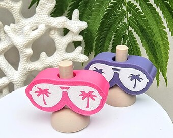 Sunglasses Straw Topper  | 3D Printed Straw Toppers | PLA | Holiday and Seasonal Drink Accessories | Cute Reusable Cup Decor | Stanley Cup