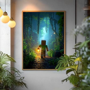 Minecraft Poster, Gaming Poster, Gaming Wandposter, Gaming Print Poster, Spiel Geschenk, Videospiele Poster, Gaming Wandkunst, personalisiertes Spiel
