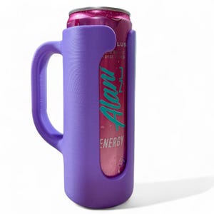 3D Printed Slim Can Holder with Handle: Alani Nu, White Claw Compatible