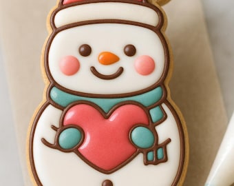 Snowman with Heart Cookie Cutter