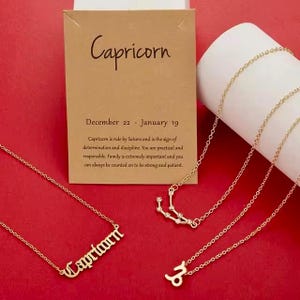 3stk 12 Zodiac Zeichen Halsketten Set für Frauen Konstellation Anhänger Kette Choker Geburtstag Schmuck mit Karte
