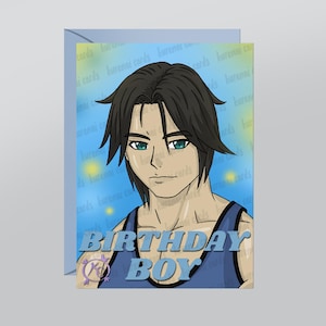 Birthday Boy PRINTABLE digital anime birthday card for boys