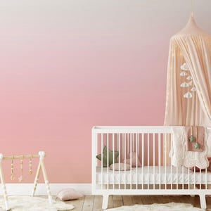 Pink and Peach Ombre Wallpaper - Peel and Stick Wallpaper - Home Decor Wallpaper - WW1808