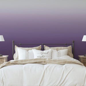 Plum and Pastel Gray Ombre Wallpaper - Peel and Stick Wallpaper - Home Decor Wallpaper - WW2108