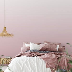 Cinder Rose Pink Ombre Wallpaper - Peel and Stick Wallpaper - Home Decor Wallpaper - WW2106