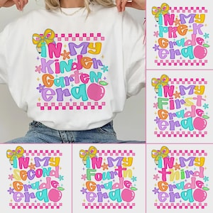 Preppy Back To School Bundle PNG, School Grade PNG, Back to School Bundle, Kindergarten, School Grade Level, Happy First Day Of School
