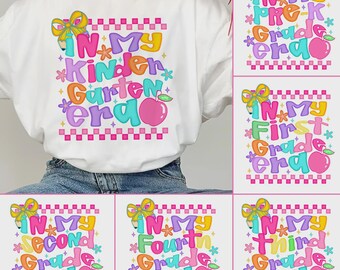 Preppy Back To School PNG Bundle: School Grade Graphics (Digital Download