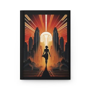 Art Deco Hardcover Journal | Matte Finish | Urban Aesthetic | Perfect for Writers & Dreamers | Gift for Students, Journal Lovers, Women