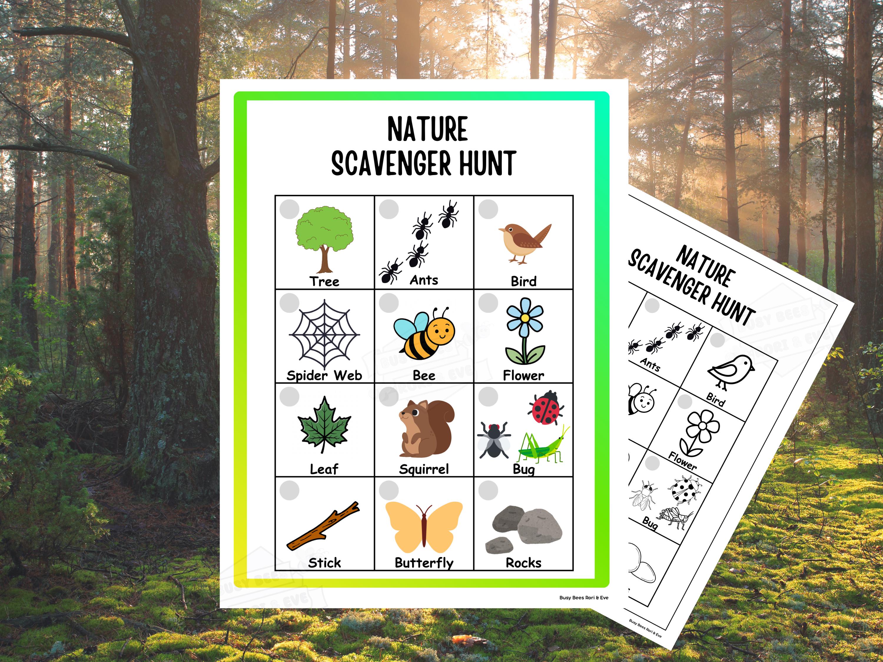 Nature Scavenger Hunt Printable | Outdoor Treasure Hunt for Kids ...