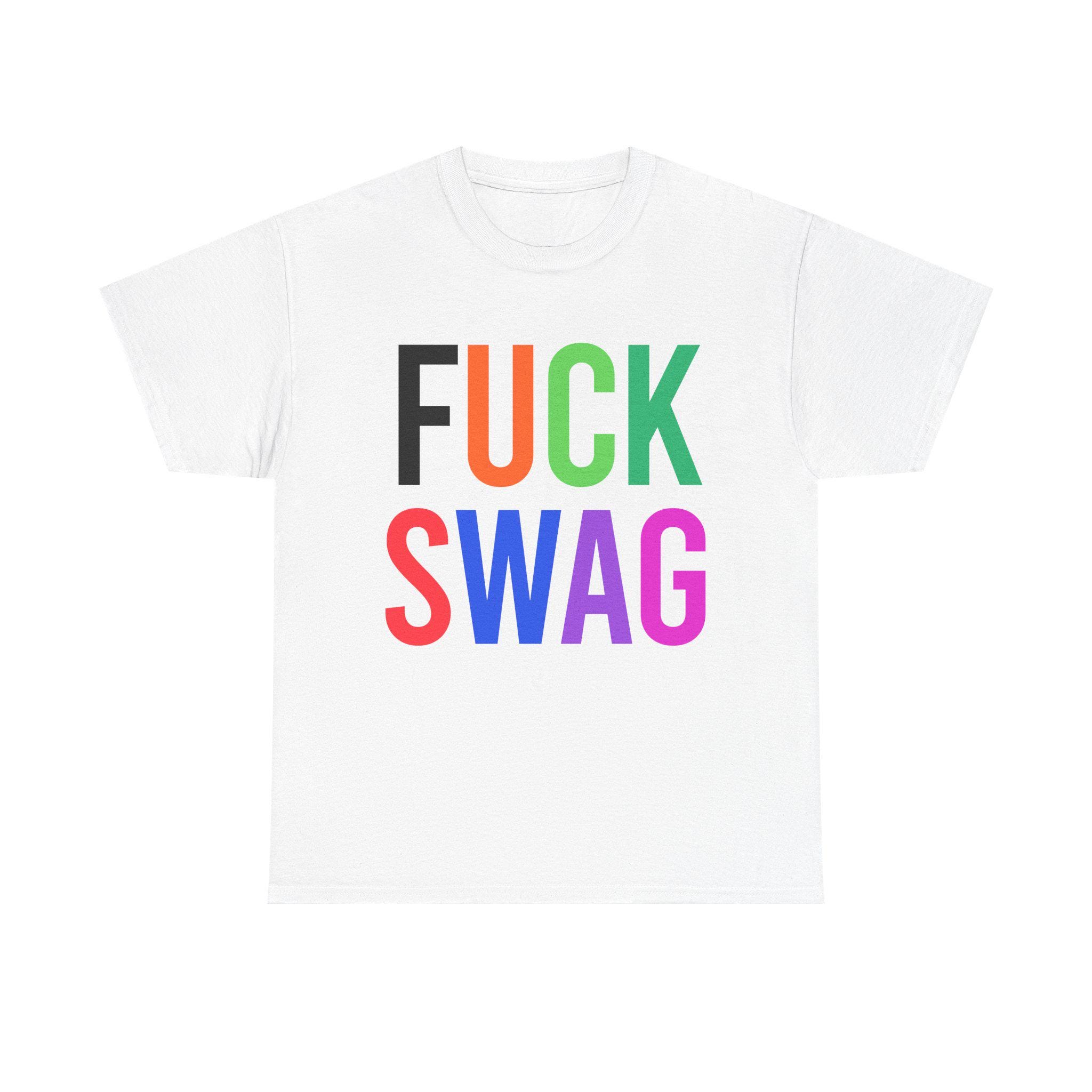heals me ポロシャツ swag y2k sk8 nettspend Nettspend Fuck Swag Logo T-shirt Tee Tour Merch | Y2K
