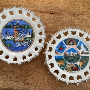 Grand Teton National Park Souvenir Teller & Idaho State Dekorativer Teller - 1950er, 1960er Jahre, Boise Idaho, Retro Wandteller, Reise, Vintage