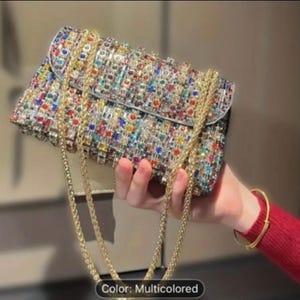 Sparkly Crystals Rhinestone Evening Bag for Women Shoulder Bags Crossbody Bag