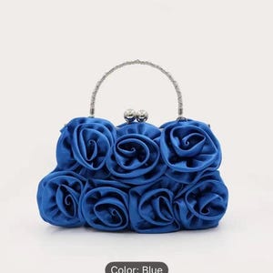 Floral Embellished Fabric Clutch