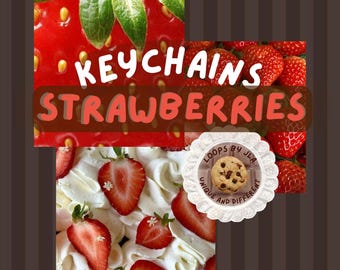 handmade strawberry keychains