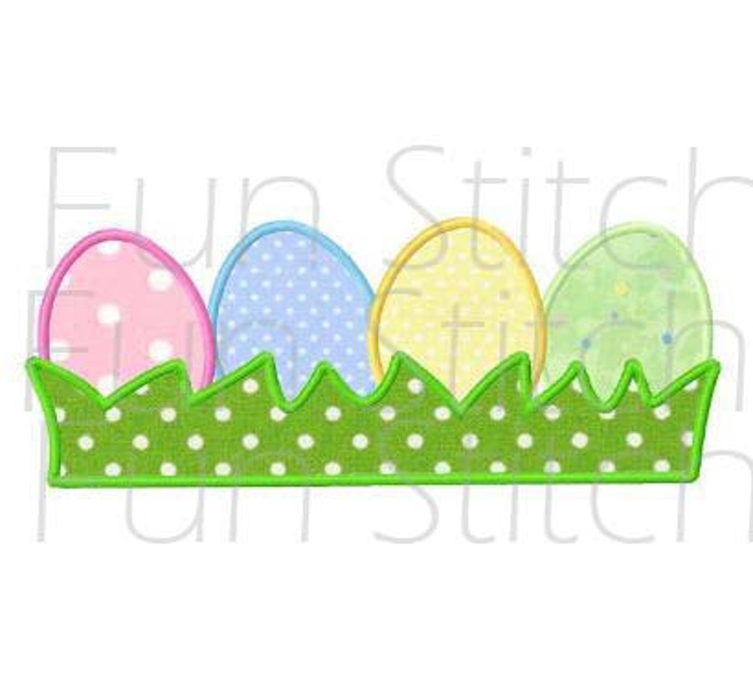 Easter Eggs Applique Machine Embroidery Design Instant Download - Etsy