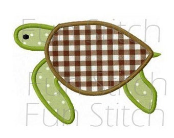 sea turtle applique machine embroidery design