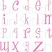 Rose Letters Machine Embroidery Design Font Digital Pattern Instant ...