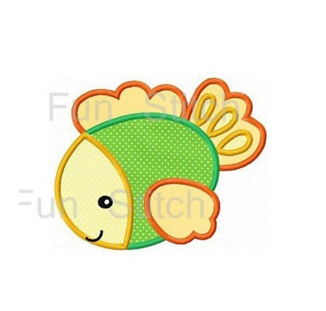 Fish Applique Machine Embroidery Design - Etsy