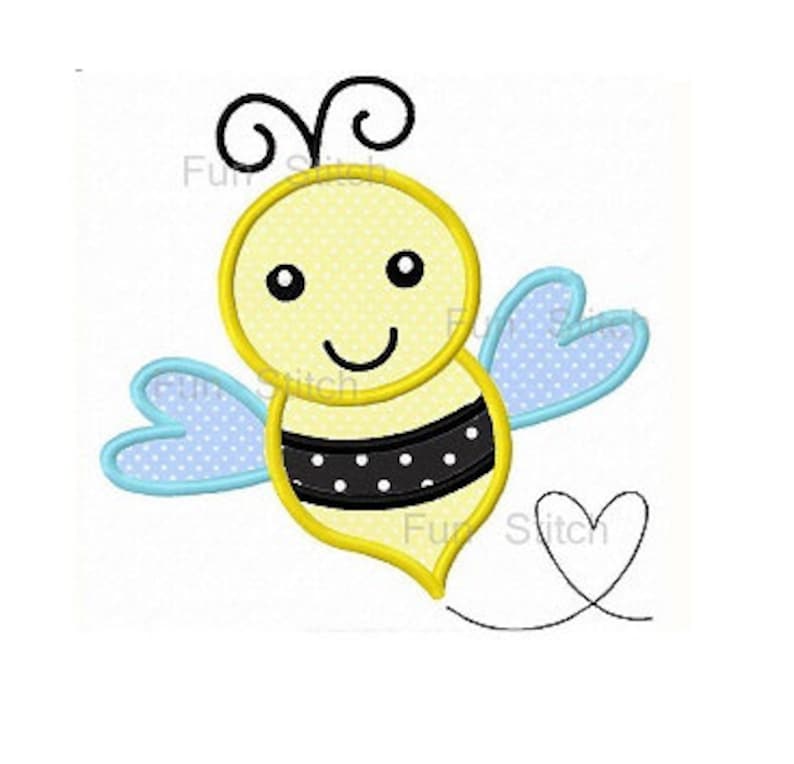 Cute Baby Bumble Bee Applique Machine Embroidery Design - Etsy