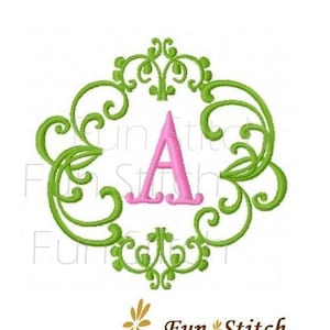 set of 26 scroll letters font machine embroidery design image 1