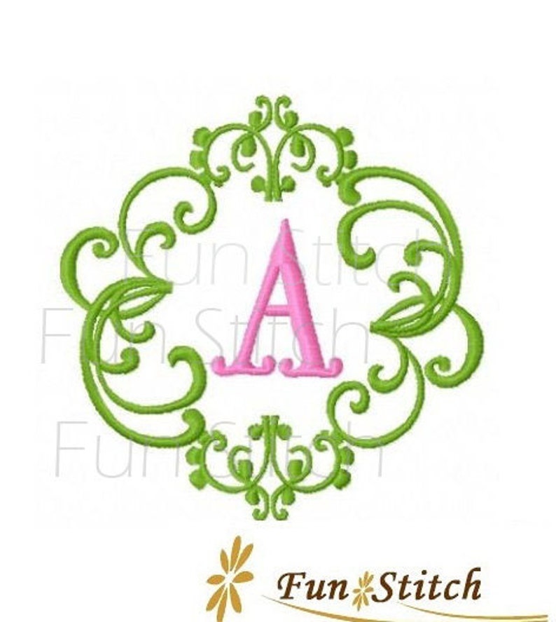 set of 26 scroll letters font machine embroidery design image 1
