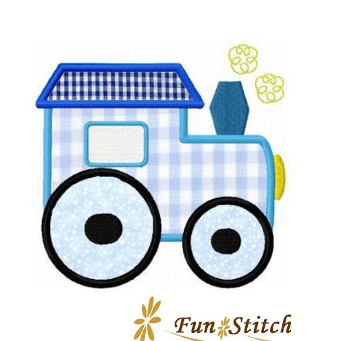 Train Applique Machine Embroidery Design - Etsy