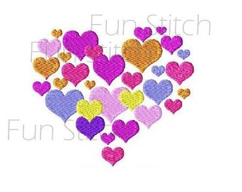 Big heart machine embroidery design valentine design digital pattern