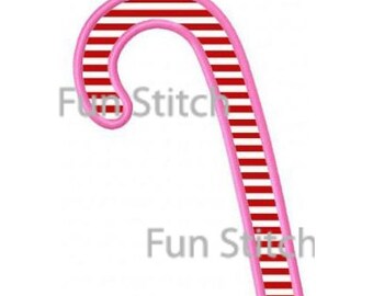 Christmas candy cane applique machine embroidery design