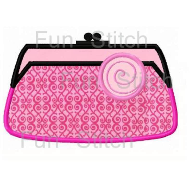 Fashion Purse Handbag Applique Machine Embroidery Design Etsy