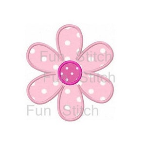 Daisy flower applique machine embroidery design digital pattern