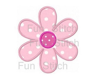 Daisy flower applique machine embroidery design digital pattern