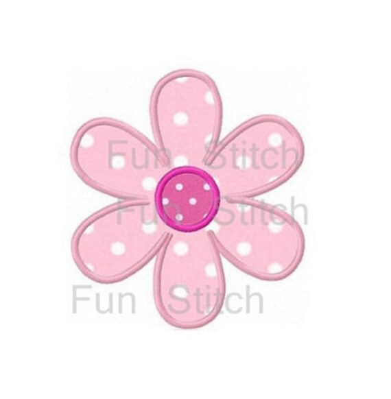 Daisy Flower Applique Machine Embroidery Design Etsy