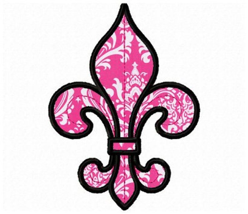 Fleur de lis applique machine embroidery design digital pattern instant download image 1