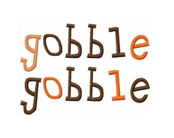 Gobble gobble machine embroidery design digital pattern instant download